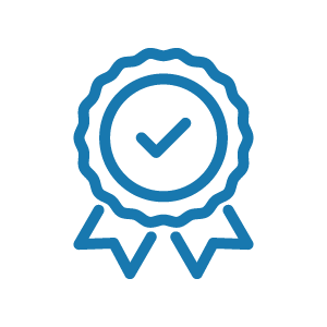 Verified badge icon with a checkmark symbol