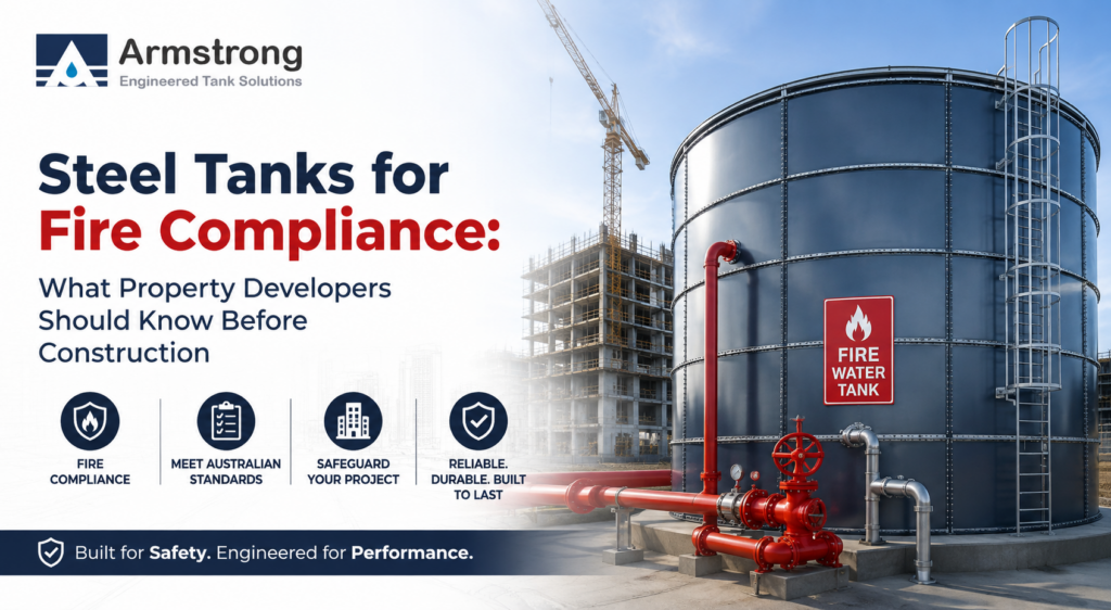 Steel tanks for fire compliance in commercial construction